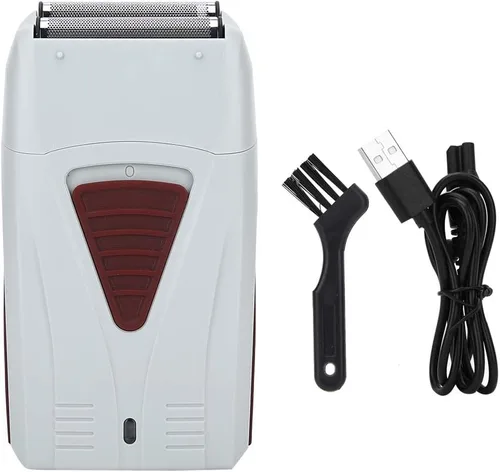 Vista 5 de Syrisora Recortadora eléctrica de la barba de la afeitadora de alternancia recargable USB para la herramienta blanca