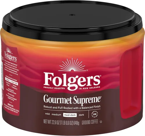 Vista 27 de Café molido Folgers Coffeehouse Blend, tostado medio-oscuro, 9.6 onzas