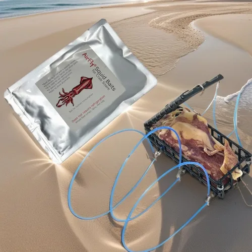 Vista 4 de AirFly Castable Crab Trap for Pier, Jetty & Surf - 6-Loop Fishing Pole Crab Trap Dungeness, Blue & Rock Crabs Lead-Free CA, OR, WA, MD & FL