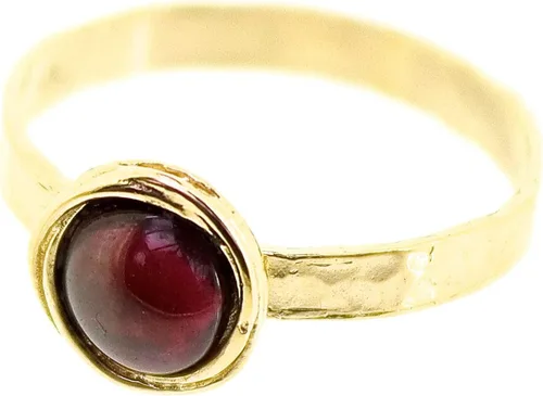 Vista 31 de Anillo de oro de piedras preciosas, anillo de piedra chapada en oro de 14 quilates, anillo de piedra apilable, anillo de oro de piedra pequeña