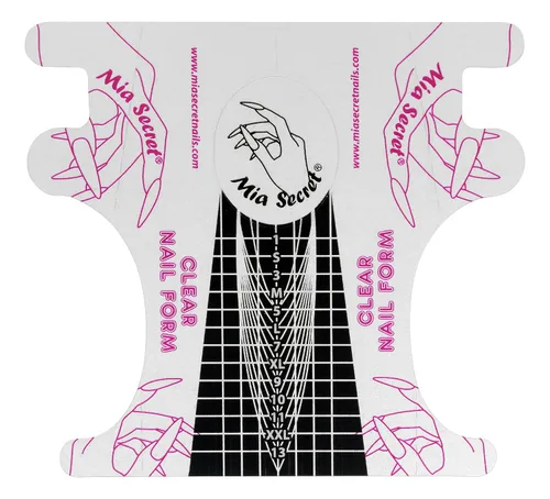 Vista 2 de Mia Secret Forma de uñas transparente, 500 unidades, formas de uñas para gel, puntas de extensión de uñas, formas de uñas para uñas de gel duro