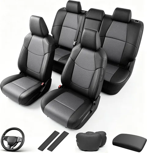 Vista 22 de AOMSAZTO Seat Covers for Mazda 3 2014 2015 2016 2017 2018 2-Negro