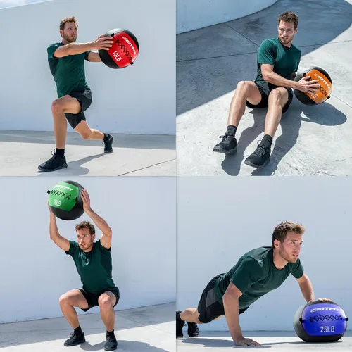Vista 5 de RitFit Soft Medicine Ball/Wall Ball for Strength and Conditioning Workouts, Core Training