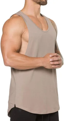 Vista 2 de Camiseta sin mangas de entrenamiento muscular para hombre, culturismo, fitness, T01
