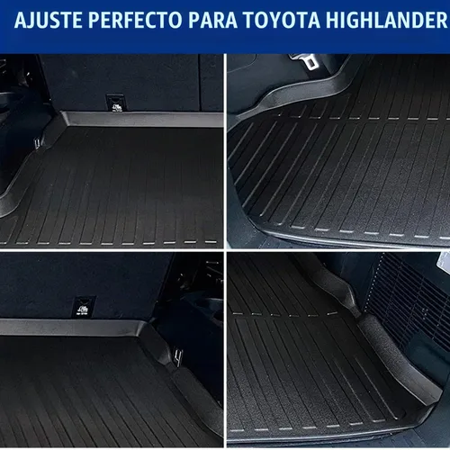 Vista 2 de Forro de carga prémium para Toyota Highlander 2014-2019 100% de protección, alfombrilla de maletero de automóvil de ajuste personalizado