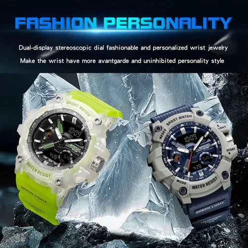 Vista 6 de Relojes militares para hombre, digital, 164.0 ft, resistente al agua, reloj deportivo de cara grande, táctico, luz de fondo, alarma, cronómetro