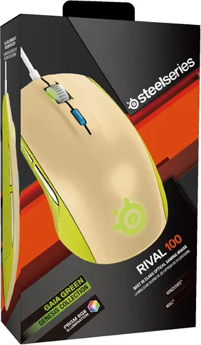 Vista 6 de SteelSeries Rival 100 ratón óptico para juegos color verde