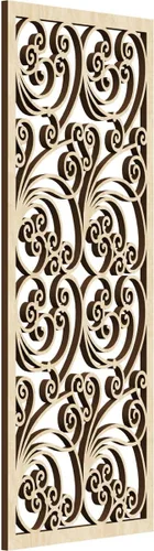 Vista 146 de 9 3/8"W x 24 3/8"H x 1/4"T Marilla Decorativos Paneles de Pared de Madera Calado, Abedul