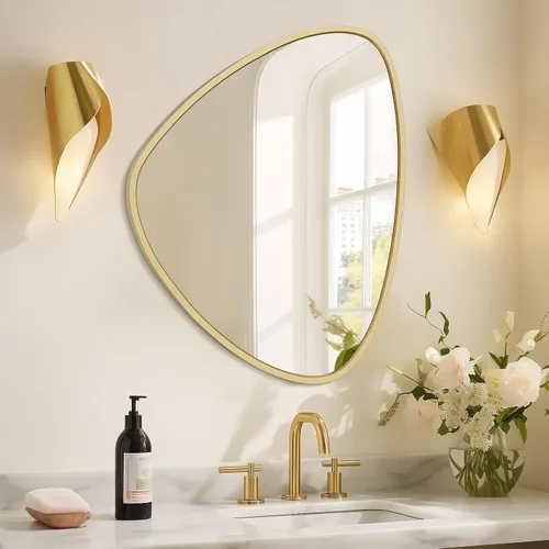 Vista 19 de WallBeyond Espejo asimétrico, espejo de pared irregular, espejos de pared decorativos para dormitorio, sala de estar, entrada, pasillo, espejo