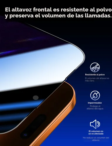 Vista 6 de MAGIC JOHN Paquete de 2 protectores de pantalla de vidrio para iPhone 17 Pro Max de 6.9 pulgadas, antiespía, eliminación automática de polvo, sin