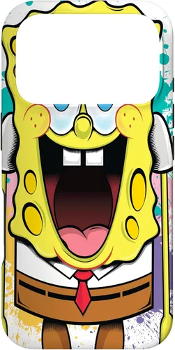 Vista 30 de Funda para iPhone 17 de Bob Esponja con salpicaduras de pintura