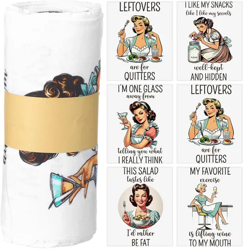 Vista 15 de Paquete de 36 paños de cocina japoneses reutilizables, trapos de limpieza lavables de algodón para el hogar (Azul)