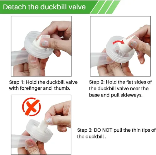 Vista 7 de 8 válvulas de pico de pato y 2 membranas para piezas de extractor de leche Spectra Accesorios de bomba de silicona sin BPA compatibles