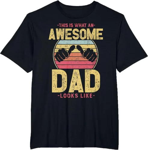 Vista 34 de This is what a awesome dad looks like T-Shirt, Negro