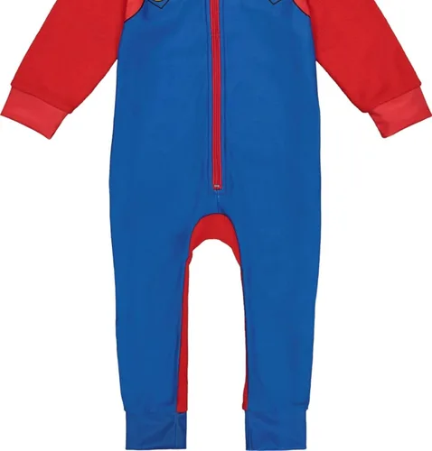 Vista 4 de SUPER MARIO Nintendo Luigi Donkey Kong - Pijama de cosplay con cremallera para niños pequeños