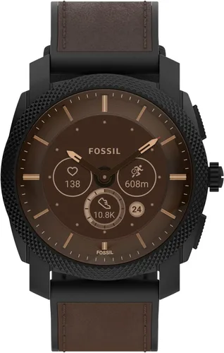 Vista 2 de Fossil Machine Gen 6 Reloj inteligente híbrido con Alexa integrado frecuencia cardíaca seguimiento de actividad oxígeno en sangre y notificaciones