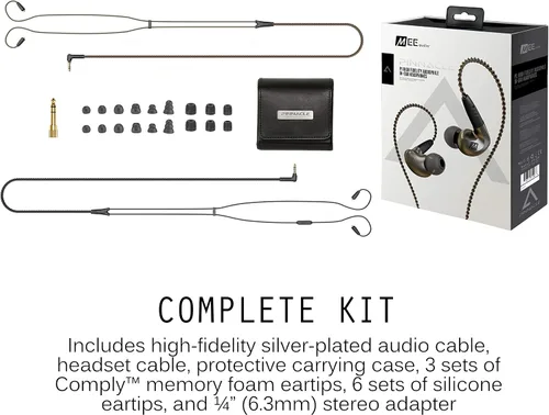 Vista 6 de MEE audio Pinnacle P1 - Auriculares intrauditivos audiófilos de alta fidelidad con cables desmontables, EP-P1-ZN-MEE, Pinnacle P1 (Zinc)