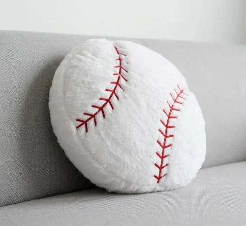Vista 6 de Almohada Deportiva de Béisbol Suave y Esponjosa Cojín Decorativo Juguete, 14" Juguetes de Peluche de Béisbol Deportivo Duraderos, Juguetes