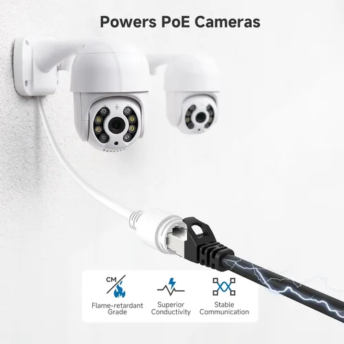 Vista 7 de Cable Matters 10Gbps Cable de Ethernet Cat 6A sin enganches y con protección de longitud corta - 1 pie, Cable Cat 6A, Cordón Cat6A, Cable Ethernet