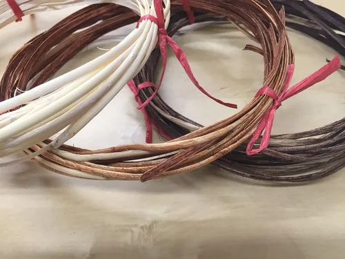 Vista 7 de Cesta de silla de muebles planos de ratán con bastón de reparación natural, marrón oscuro
