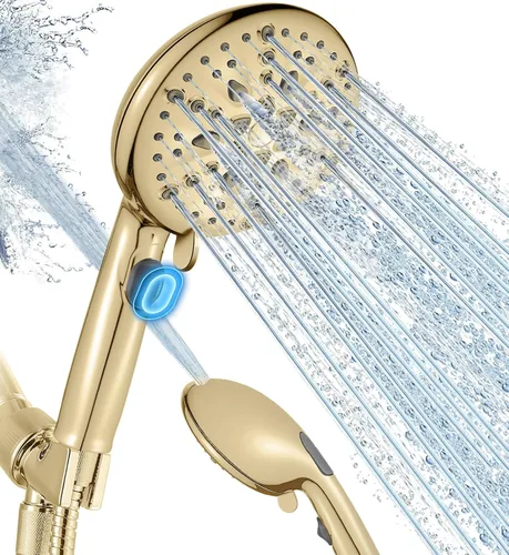 Vista 13 de Cobbe Cabezal de ducha de mano con 9 modos de pulverización, ahorro de agua