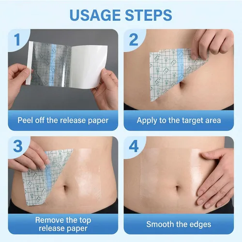 Vista 5 de 30 pieces 6x7 inch Ab Shaping Tape - Invisible transparent abdominal lifting tape, suitable for flat abdomen and apron abdomen