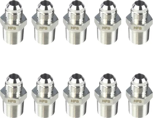 Vista 8 de Adaptador HFS NPT macho a JIC macho, 1/2 pulgada a 1/2 pulgada, 304 SS, 1