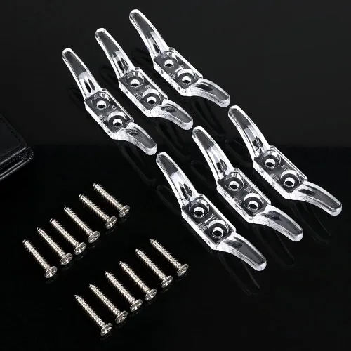 Vista 3 de Tacos de cordón para persianas, 4 piezas, enrollador de cable ciego con tornillos para persianas de ventana, cortinas y sombrillas