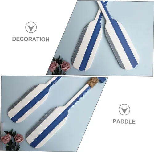 Vista 2 de 2 adornos náuticos de madera para decoración de pared de casa de playa, decoración de remo para interiores, decoración de paleta