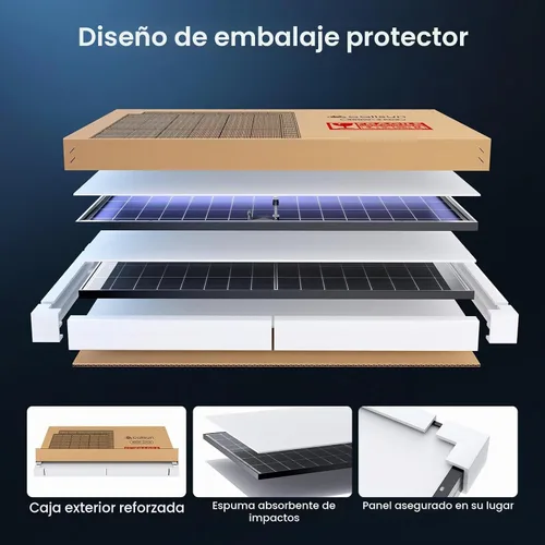 Vista 9 de Panel solar bifacial de 450 W, paquete de 2, células solares tipo N