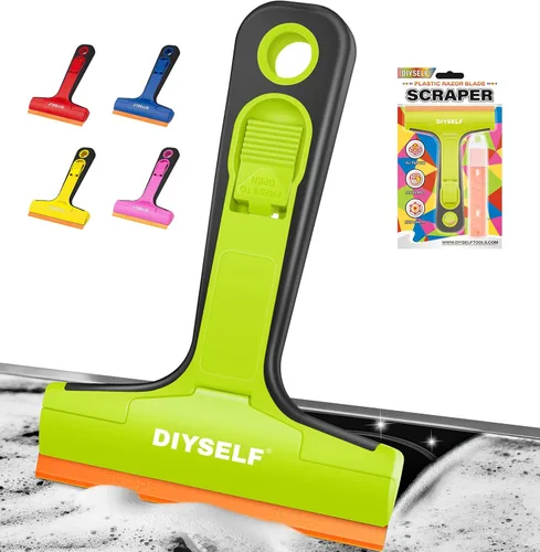 Vista 15 de DIYSELF Raspador de Cuchillas de Afeitar 12 Unidades Raspador de Vidrio Raspador de Horno para Limpieza Raspador de Afeitar para Pisos Raspador
