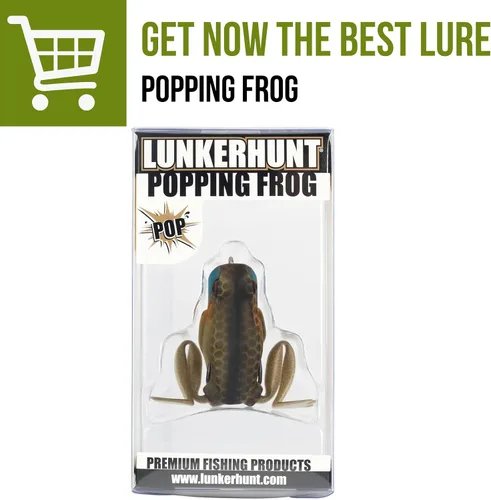 Vista 7 de Lunkerhunt Popping Frog - Señuelo de pesca Azul (Gill)