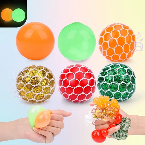 Vista 4 de Paquete de 20 bolas antiestrés, bolas esponjosas, bolas para apretar para 20pcs Stress Balls-azul