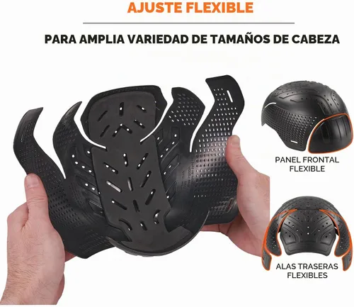 Vista 4 de Ergodyne Skullerz 8948 Mesh Do Rag Bandana y Bump Cap Inserto con Flexión Mejorada, Negro