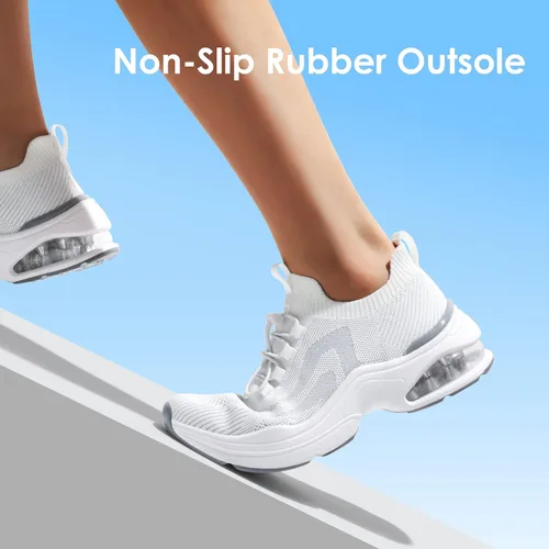 Vista 5 de DREAM PAIRS Tenis para caminar para mujer, con cojín de aire, antideslizantes, informales, gimnasio, entrenamiento, chas, enfermera, restaurante