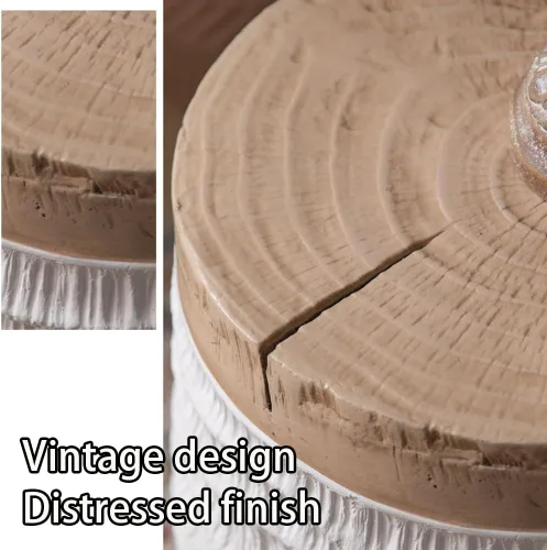 Vista 5 de Creative Coffee Table for Small Apartments, Simple Nightstand, Side Table, Retro Coffee Table, Living Room Decorative Table, Suitable for Living