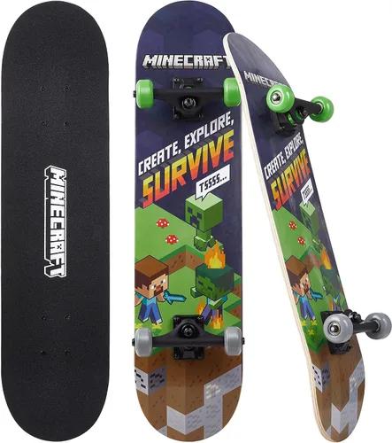 Vista 7 de Nerf - Patineta de 31 pulgadas, 9 capas de arce para crucero, tallado, trucos y descenso