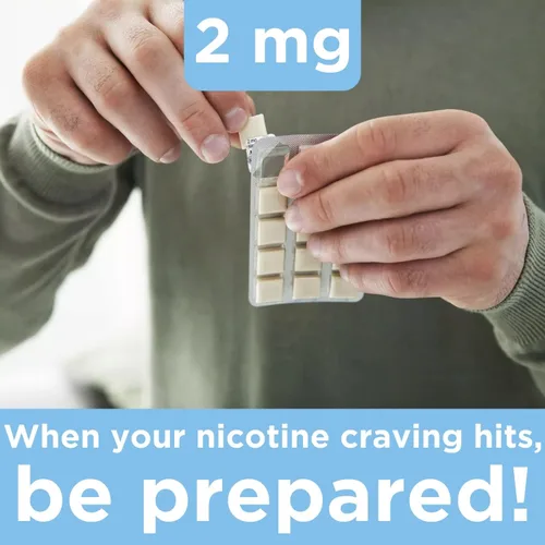 Vista 4 de LEADER, Goma de mascar Polacrilex de nicotina de 4 mg, para aquellos que fuman dentro de los 30 minutos de despertarse, sabor a fruta, sin azúcar