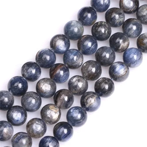 Vista 52 de GEM-Inside - 95 cuentas AA color morado oscuro de amatista de 15 pulgadas por hebra con agujero, piedras preciosas naturales y cuentas de cristal