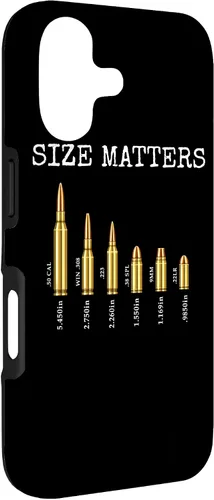 Vista 3 de Ammo & Gun Lover Shirt, Size Matters, Bullets & Caliber Case for iPhone 17
