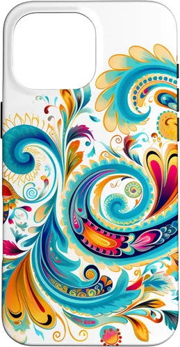 Vista 19 de Turquoise Paisley Boho Chic Case for iPhone 17