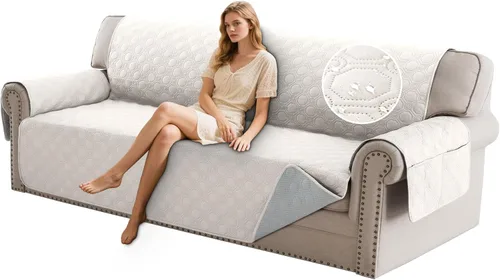 Vista 22 de PrinceDeco Funda para Silla y Sofá Impermeable Funda de Sillón Sofá Antideslizante Funda de Sofá Protector de Muebles con Correas Elásticas
