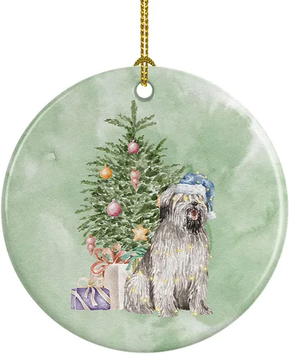 Vista 42 de Caroline's Treasures Bulldog, Bulldog inglés #2 y árbol de cerámica adorno colgante para árbol de Navidad, decoración colgante para el hogar