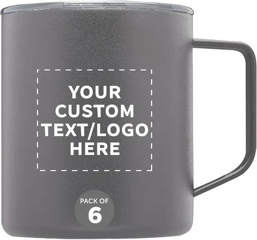 Vista 19 de Kenai - Tazas de viaje personalizadas con recubrimiento en polvo, 13.5 onzas, juego de 24, paquete personalizado a granel, doble pared, perfectas