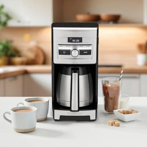 Vista 2 de Cuisinart Personal Brew - Cafetera térmica de 10 tazas, máquina de café programable totalmente automática con opciones de calor o sobre hielo