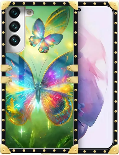 Vista 214 de Funda compatible con Samsung Galaxy S10 4G, TPU suave de lujo y parte trasera de policarbonato duro para niñas y mujeres, funda protectora a prueba