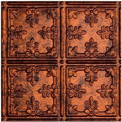 Vista 31 de FASÄDE - Panel adhesivo para techo de vinilo decorativo con estilo/patrón tradicional de 2 x 4 pies en plata entrecruzada (paquete de 5)