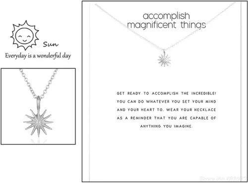 Vista 5 de Friendship Infinite 8 Collar con dije de elefante de la suerte, estrella y círculo de perlas para mujer, tarjeta de regalo