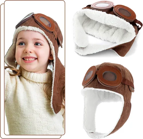 Vista 2 de SATINIOR baby-boys - Orejeras de forro polar cálido para invierno, naranja, talla L, Naranja