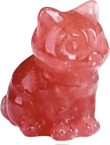 Vista 21 de QINJIEJIE Estatua de Gato de Obsidiana Negra Decoración de Cristales y Piedras Curativas Figura de Gatos Durmiendo Piedra Estatua Regalo Gemas
